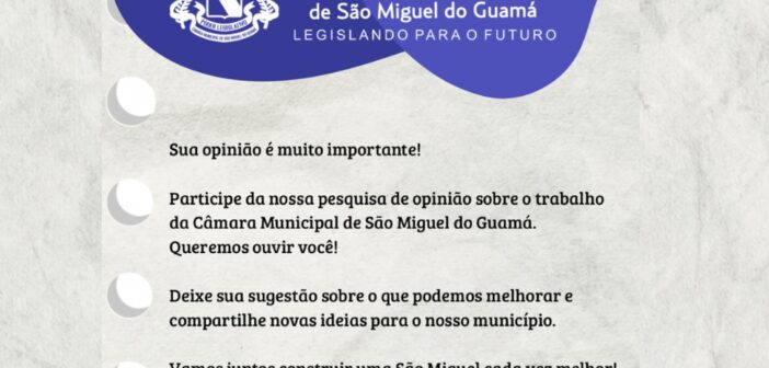 Sua opinião é muito importante!